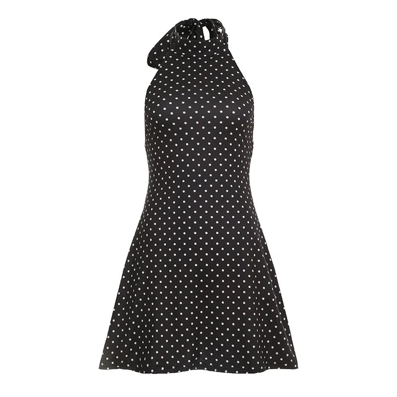 Halter Dress Women Elegant Party Slim Backless Sleeveless