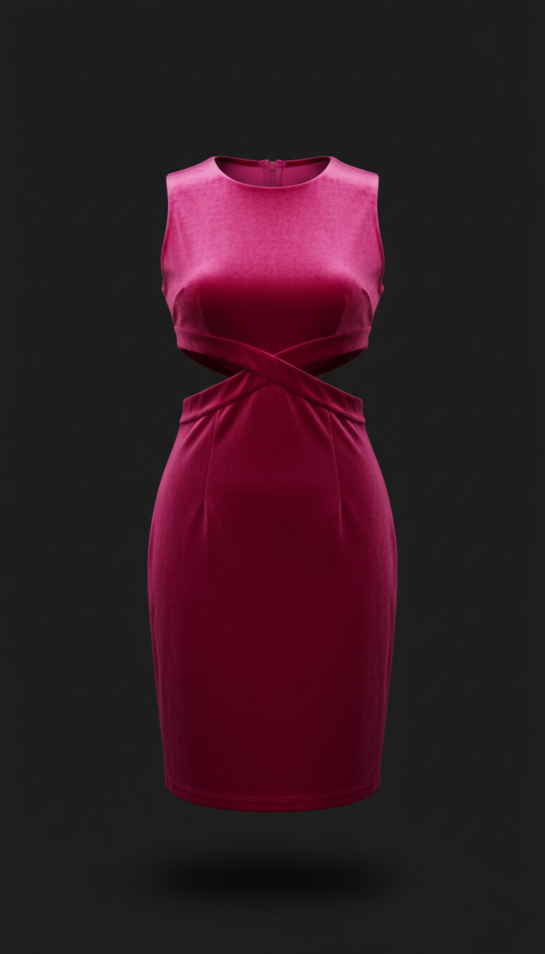 Satin Halter Night-Out Dress