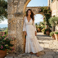 Siren's Obsession Crochet Maxi Dress White
